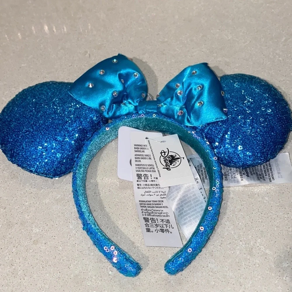 Disney Blue Crystal Sequin Ears